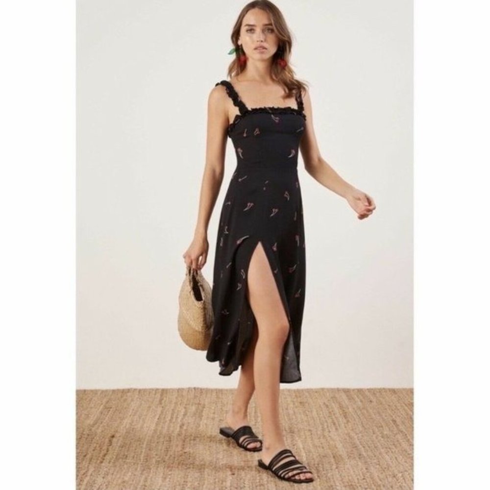 Reformation Arielle Midi Dress Maraschino Cherry